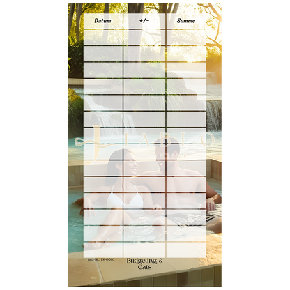 Budgeting & Cats - Wellness Oase 75€ - einfache Challenge