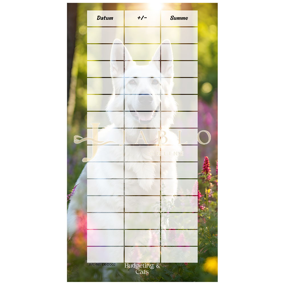 Budgeting & Cats - Schäferhund Liebe 75€ - einfache Challenge
