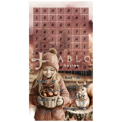 Budgeting & Cats - Herbst Wortsuche 40€ - einfache Challenge