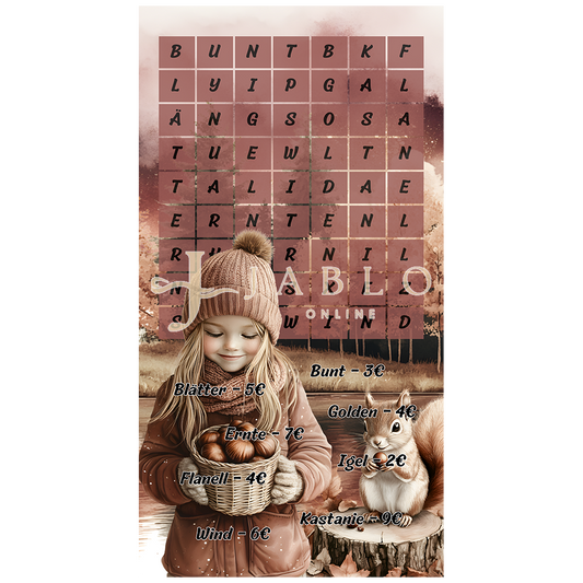 Budgeting & Cats - Herbst Wortsuche 40€ - einfache Challenge