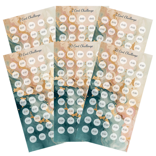 1, 2, 5, 10, 20 & 50 Cent Challenge - einfache Challenge