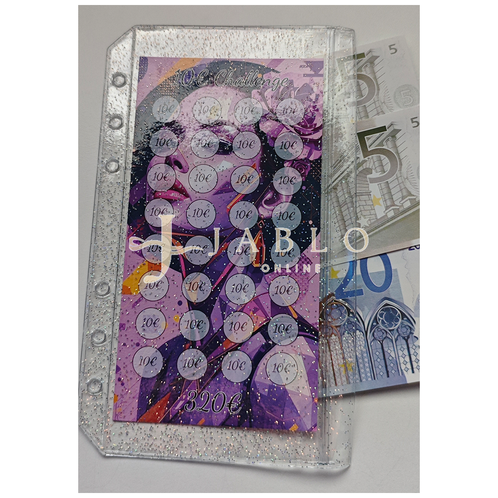 Double Zipless GLITZER Hüllen mit Druckverschluss für A6 & A7 Binder