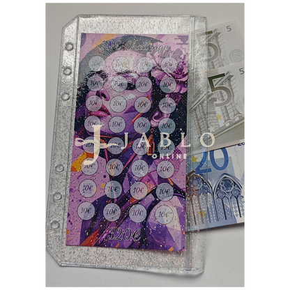 Double Zipless GLITZER Hüllen mit Druckverschluss für A6 & A7 Binder