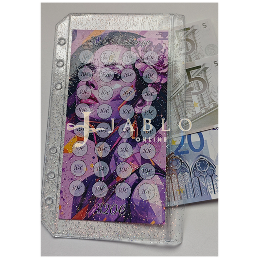 Double Zipless GLITZER Hüllen mit Druckverschluss für A6 & A7 Binder