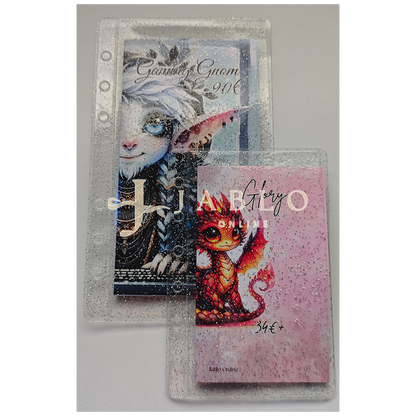 Clear Zipless GLITZER Hüllen für A6 & A7  Binder