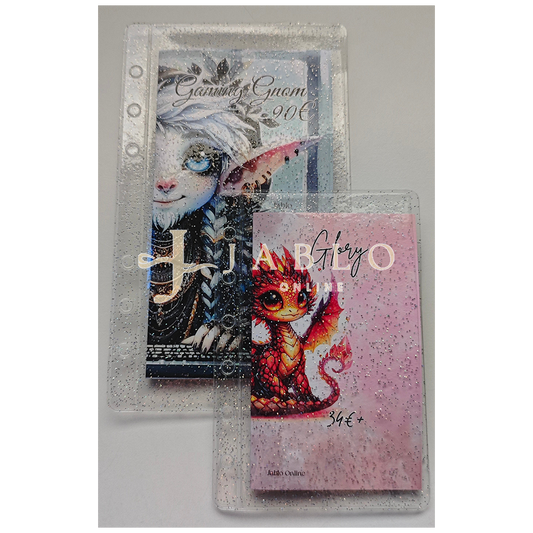 Clear Zipless GLITZER Hüllen für A6 & A7  Binder