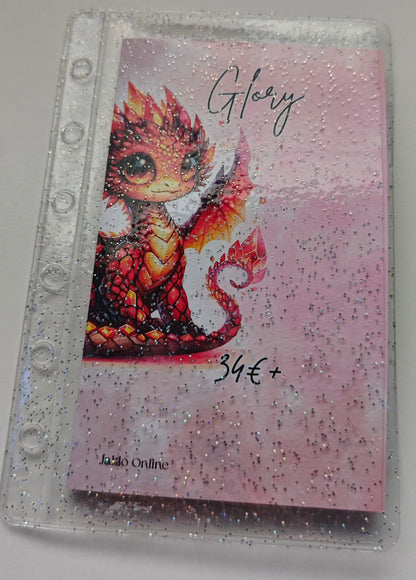 Clear Zipless GLITZER Hüllen für A6 & A7  Binder