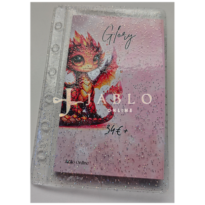 Clear Zipless GLITZER Hüllen für A6 & A7  Binder