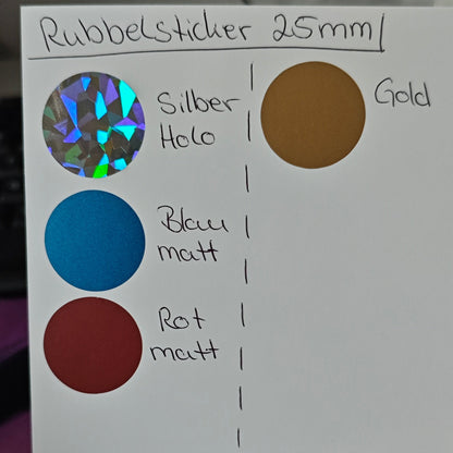 Rubbelsticker 25mm, 10 Stück
