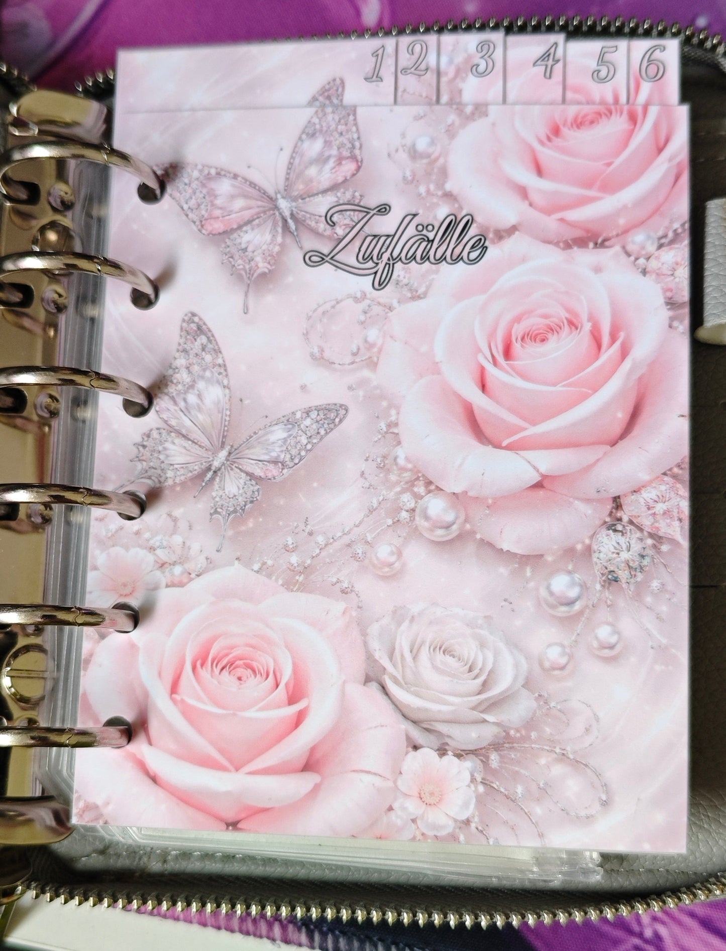 6er Rosen mit Schmetterlinge Register A6/A7