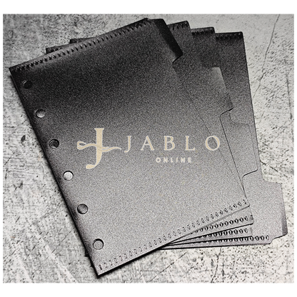 Register Hüllen schwarz und transparent für A6 Binder