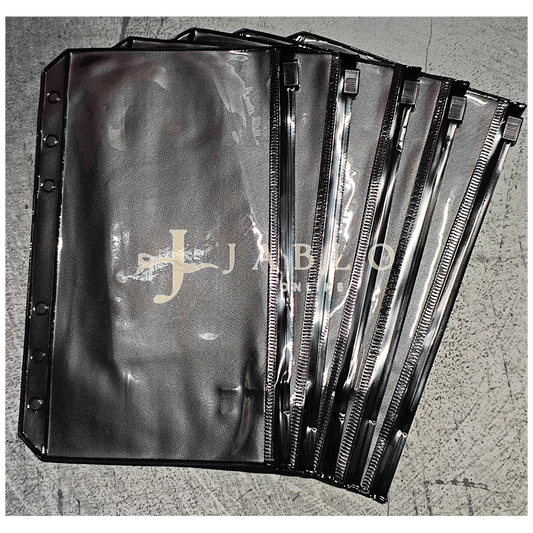 Budgeting & Cats - Schwarze Zip Hüllen für A6 Binder