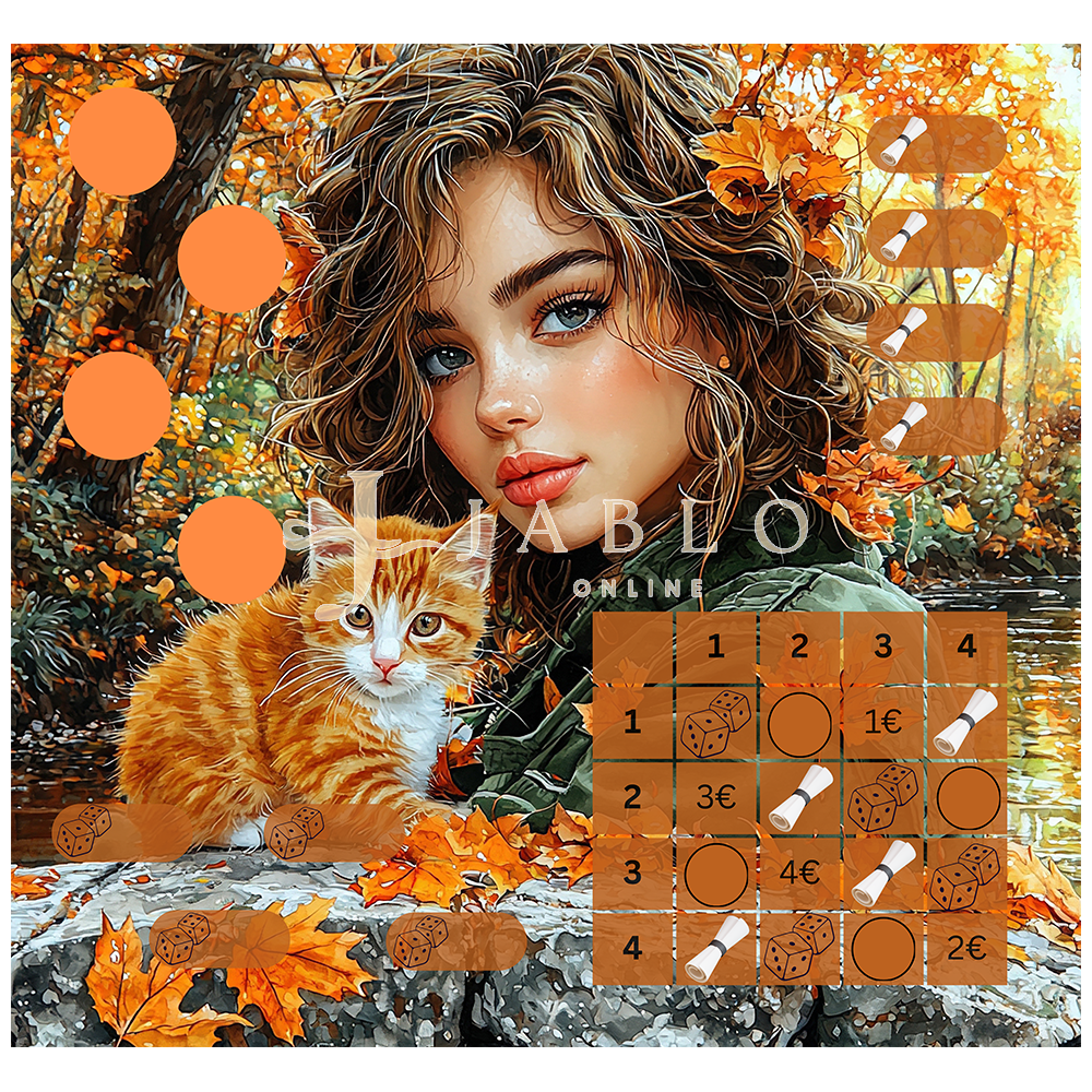 Autumn Cat 36€+ - 2er Klappkarte