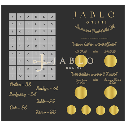 Budgeting & Cats - Shopsparer 54€+ - 2er Klappkarte