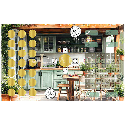 Budgeting & Cats - Sommerküche 160€+ - 3er Klappkarte