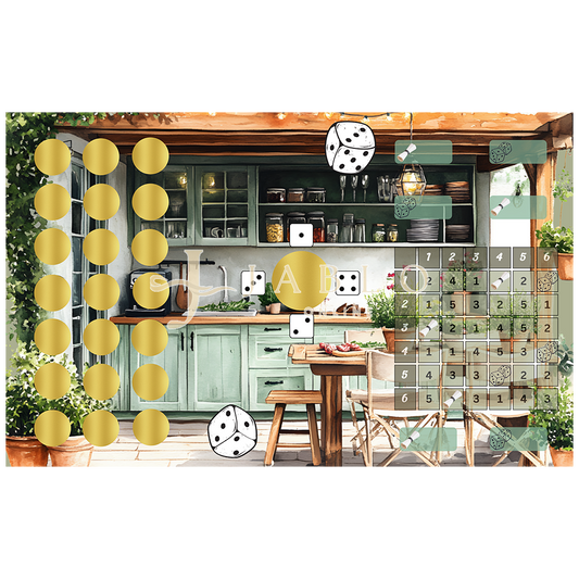 Budgeting & Cats - Sommerküche 160€+ - 3er Klappkarte