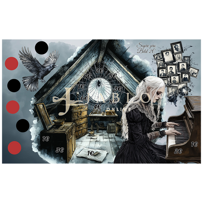 Budgeting & Cats - Der Klang der Dunkelheit 95€ - 3er Klappkarte