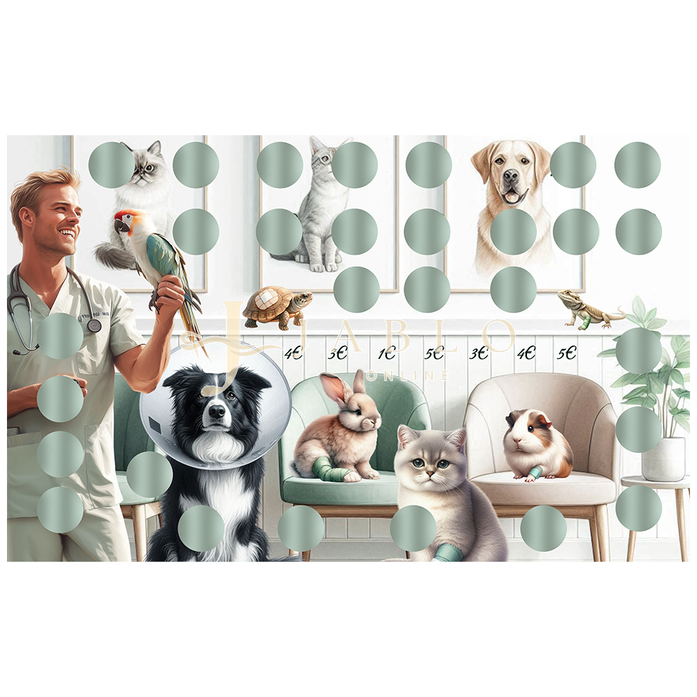 Tierische Wartezimmer Romantik 100€ - 3er Klappkarte