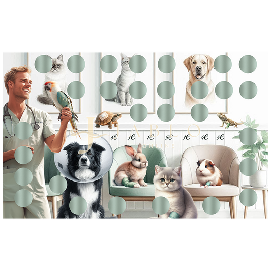 Tierische Wartezimmer Romantik 100€ - 3er Klappkarte