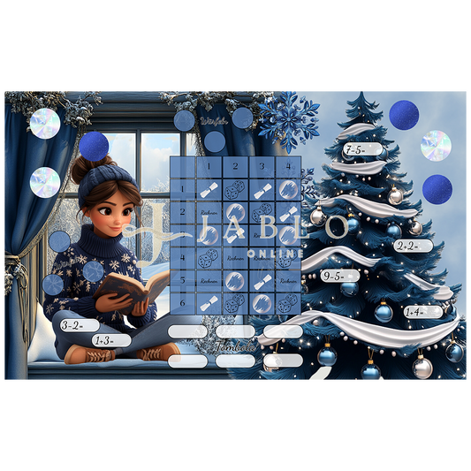 24 Tage bis Weihnachten/Weihnachtscountdown - 3er Klappkarte