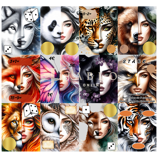 Budgeting & Cats - Mini Jahreschallenge Gestaltwandler 72€+ - Jahreschallenge/2er Klappkarte